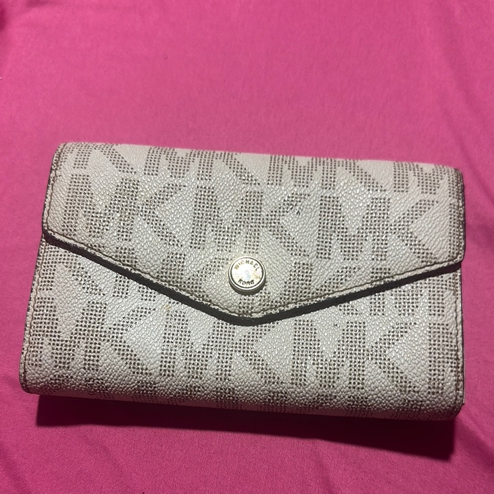 Michael Kors Gray Monogram Clutch